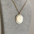 Naszyjnik medalik STAL CHIRURGICZNA kolor złoty BLUEBERRY