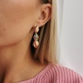 Kolczyki POZLACANE klasyczne blaszki kryształki rose gold
