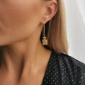 Kolczyki FLAKONIK perfumy kolor złoty Colibra