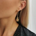 Kolczyki FLAKONIK perfumy kolor złoty Colibra