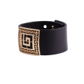 Bransoletka BLASZKA droga grecka na skórzanym pasku Colibra