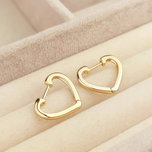 Kolczyki SERCA klasyczne pozłacane rose gold