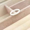 Pierścionek obrączka PORCELANOWA klasyczna biała