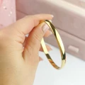 Bransoletka BANGLE POZŁACANA STAL klasyczna złota wciskana