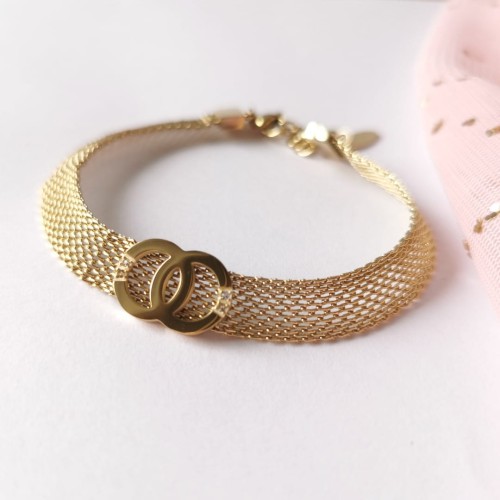 BRANSOLETKA MESH ZŁOTA ZAWIESZKA Z CYRKONIAMI STAL CHIRURGICZNA 316L.jpg