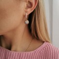 Kolczyki POZŁACANE greckie kryształki rose gold