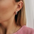 Kolczyki POZŁACANE greckie kryształki rose gold