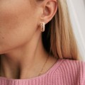 Kolczyki POZŁACANE greckie kryształki rose gold