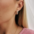 Kolczyki POZŁACANE greckie kryształki rose gold