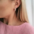 Kolczyki POZŁACANE KLASYCZNE kryształy rose gold pudrowy róż