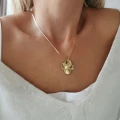 Naszyjnik ze STALI CHIRURGICZNEJ żmijka koniczynka kolor złoty