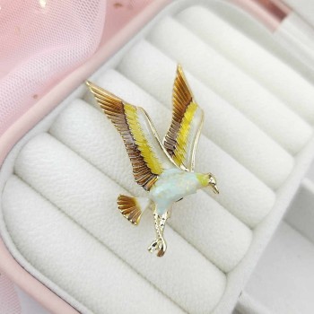 BROSZKA ozdobna KOLIBER  złota  