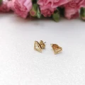KOLCZYKI STAL CHIRURGICZNA POZŁACANE DIAMENCIKI AŻUROWE WKRĘTKI MAŁE