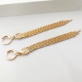 Kolczyki POZŁACANE wiszące łańcuszki bigiel rose gold