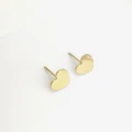 Kolczyki POZŁACANA STAL serduszka blaszki kolor złoty