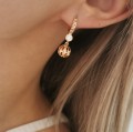Kolczyki POZŁACANE kulka kryształ rose gold