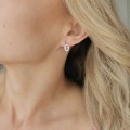 Kolczyki POZŁACANE koła różowe kryształy rose gold