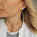 Kolczyki ze STALI CHIRURGICZNEJ geometryczne romby kolor złoty