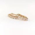 Kolczyki POZŁACANE koła  jasne kryształki rose gold