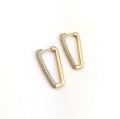 Kolczyki POZŁACANE elipsa kryształki rose gold