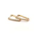 Kolczyki POZŁACANE elipsa kryształki rose gold
