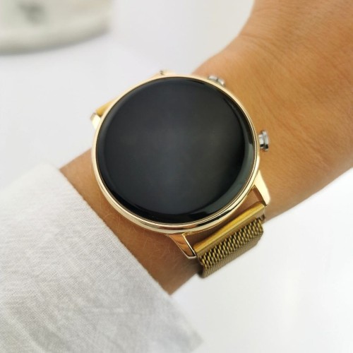 Zegarek damski ZŁOTY elektroniczny LED magnetyczny pasek