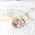 BLUEBERRY Kolczyki STAL CHIRURGICZNA Klasyczne łezki średnie kryształki kolor złoty