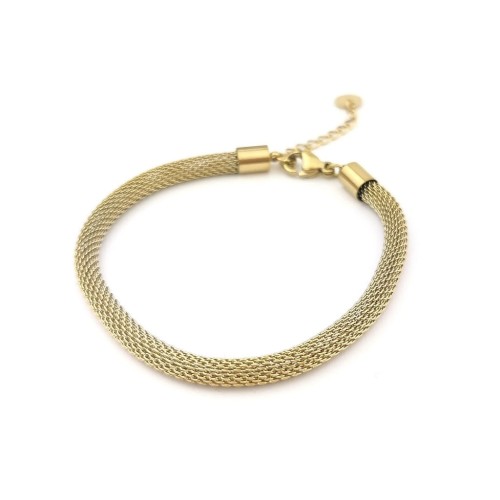 Bransoletka ze STALI CHIRURGICZNEJ mesh kolor złoty
