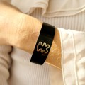 Złota bransoletka ze STALI CHIRURGICZNEJ MIŚ sztywna bangle