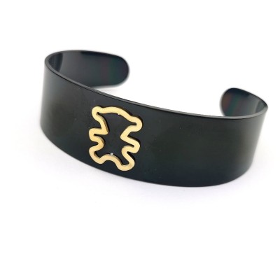 Złota bransoletka ze STALI CHIRURGICZNEJ MIŚ sztywna bangle