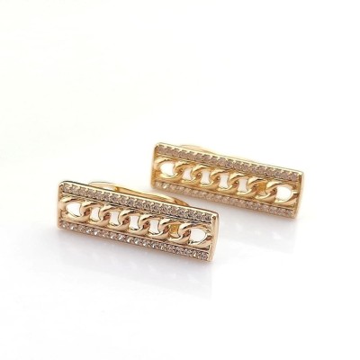 Kolczyki POZŁACANE greckie kryształki rose gold  