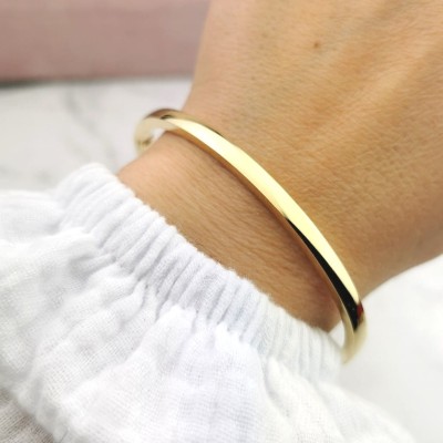 Bransoletka BANGLE POZŁACANA STAL klasyczna złota 