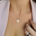 BLUEBERRY Naszyjnik STAL CHIRURGICZNA Znak zodiaku SKORPION zawieszka medalion cyrkonie kolor złoty_sohobizuteria.pl