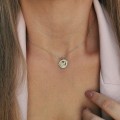 BLUEBERRY Naszyjnik STAL CHIRURGICZNA Znak zodiaku LEW zawieszka medalion cyrkonie kolor złoty_sohobizuteria.pl