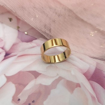 Pierścionek STAL CHIRURGICZNA Obrączka klasyczna złota unisex 