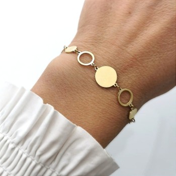 Bransoletka kółeczka ze STALI CHIRURGICZNEJ kolor złoty 