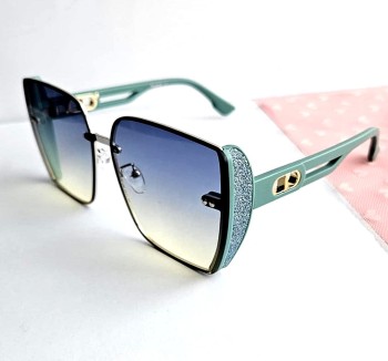 Okulary przeciwsłoneczne DAMSKIE z filtrem UV400 zielone oprawki 