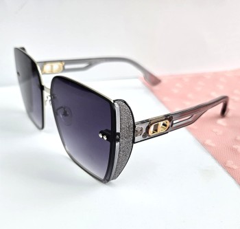 Okulary przeciwsłoneczne DAMSKIE z filtrem UV400 czarne szare oprawki  