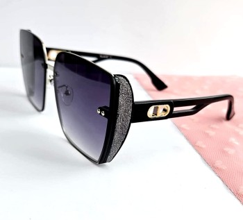 Okulary przeciwsłoneczne DAMSKIE z filtrem UV400 czarne cieniowane oprawki  