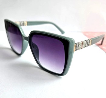 Okulary przeciwsłoneczne DAMSKIE z filtrem UV400 zielone oprawki   