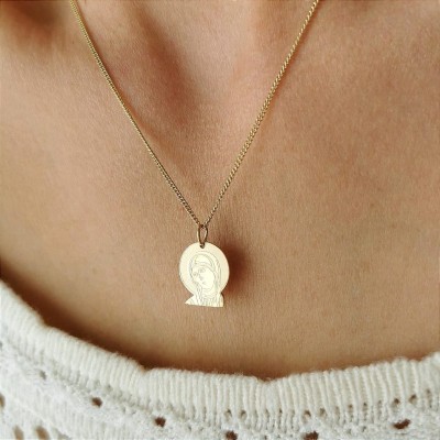 Naszyjnik STAL CHIRURGICZNA klasyczna zawieszka medalik złoty Blueberry 