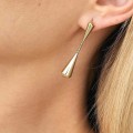 Kolczyki łezki wiszace ze STALI CHIRURGICZNEJ złote Premium