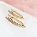 Kolczyki POZŁACANE klasyczne kryształy rose gold