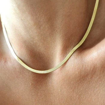 Naszyjnik STAL CHIRURGICZNA klasyczna żmijka 3mm bez zawieszek 