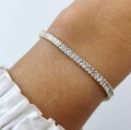 Bransoletka tenisowa cyrkonie ze STALI SZLACHETNEJ złota 3 mm