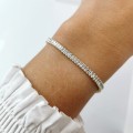 Bransoletka tenisowa cyrkonie ze STALI SZLACHETNEJ złota 3 mm