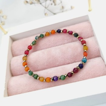  Bransoletka z agatami hematyty  