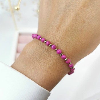  Bransoletka z agatami hematyty  