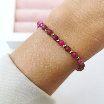  Bransoletka z agatami hematyty 