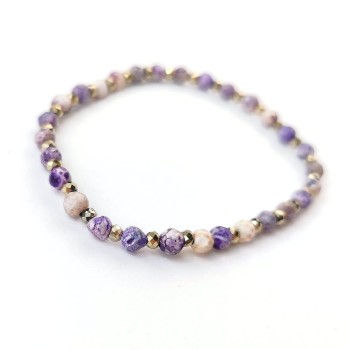  Bransoletka z agatami hematyty 